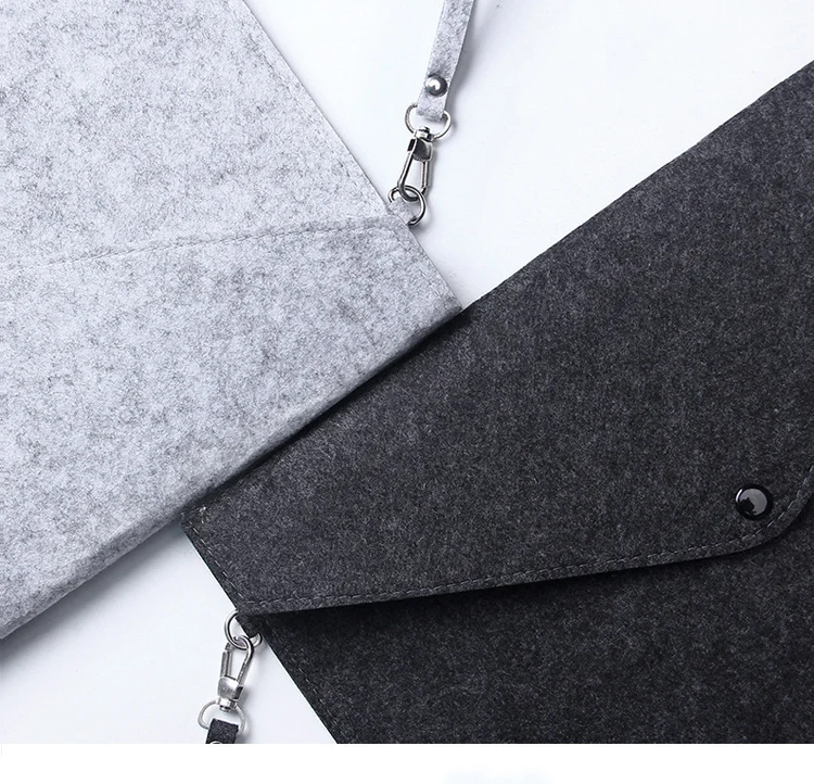 Ultra-thin Simple Portable Waterproof Pure Color Laptop Bag Felt Case Storage Felt Cosmetic Pouch For Notebook Laptop