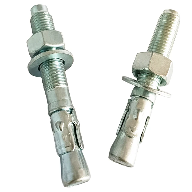 Goldensea metal concrete through wedge anchor bolt for concrete wall anchor