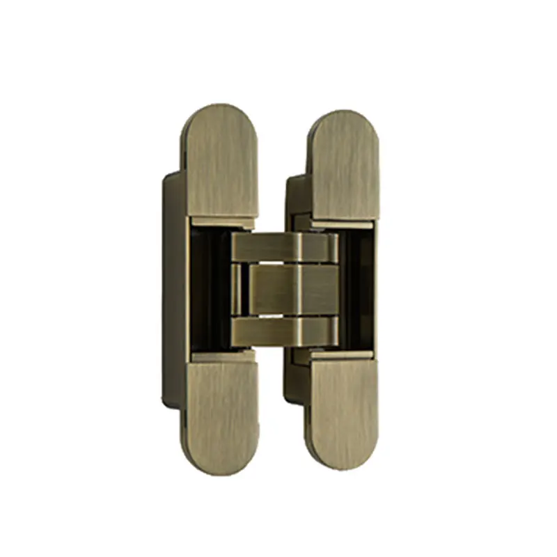 Zinc Alloy 3d Adjustable Concealed Hinges Soft Closing Door Hidden Hinges Durable Black 180 Degree Invisible Hinge