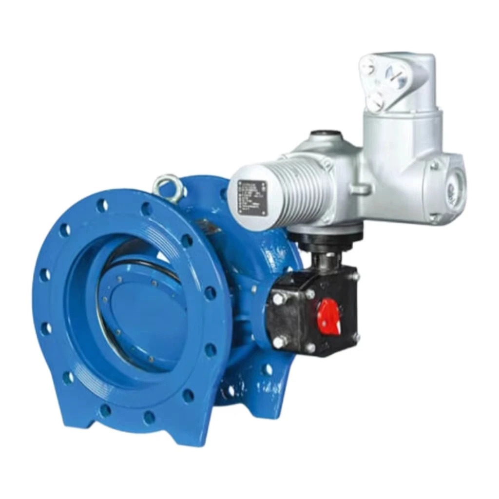 Worm Gear Motor Operated Triple Eccentric Metal Sealing Butterfly Valve