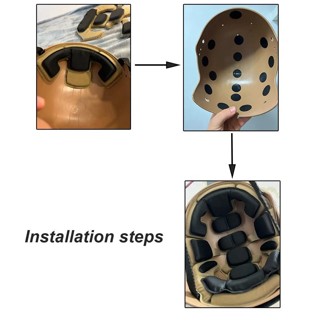 Safety Breathable Helmet Pad Liner Protective Mat Inner Helmet Foam Pads Memory Foam Helmet Padding