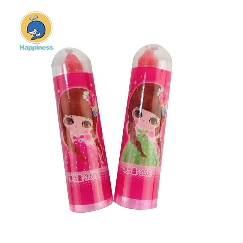 Cute little girl lipstick sugar edible lipstick candy