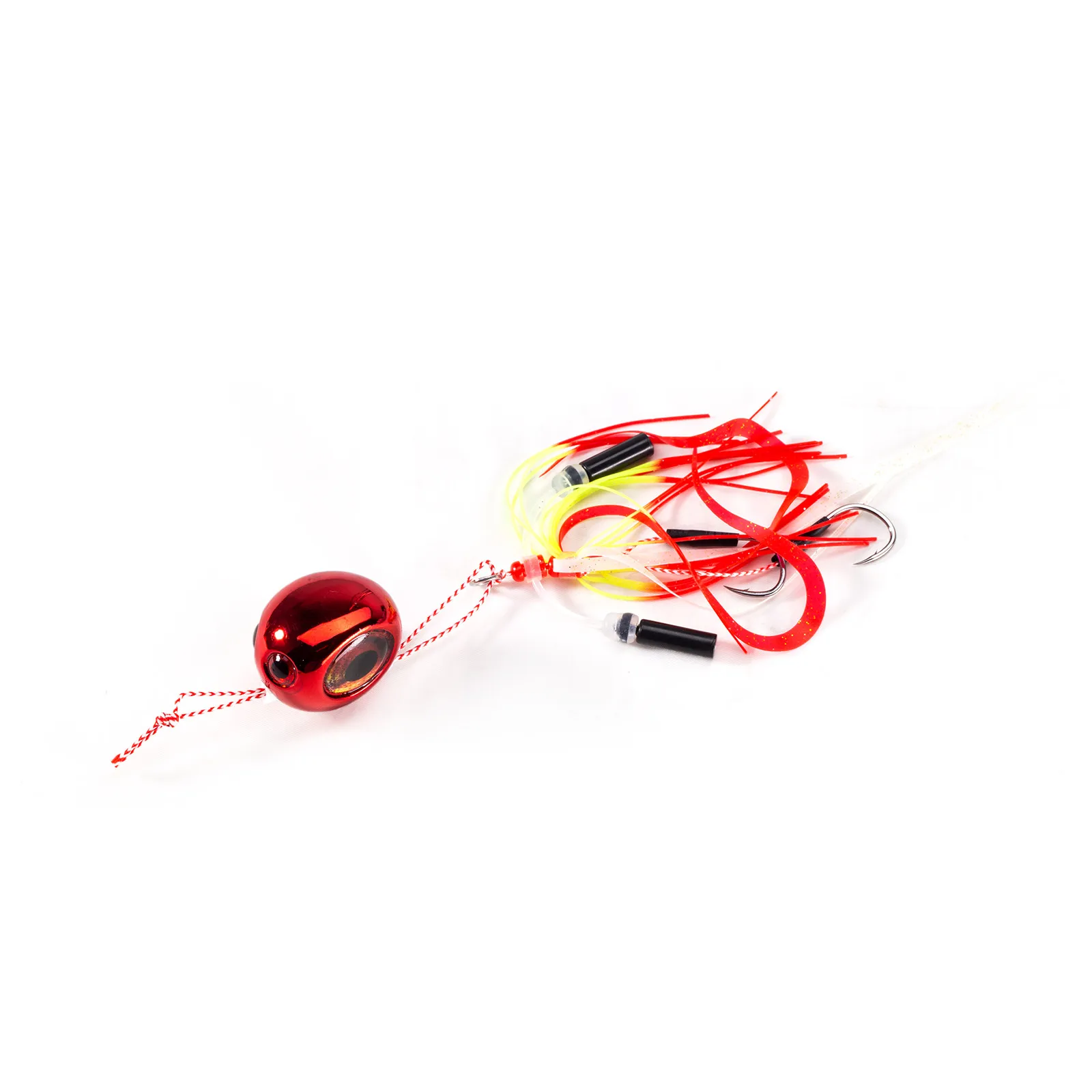 wholesale kabura jigging lure 200g fishing jig heads with  silicone skirt hooks