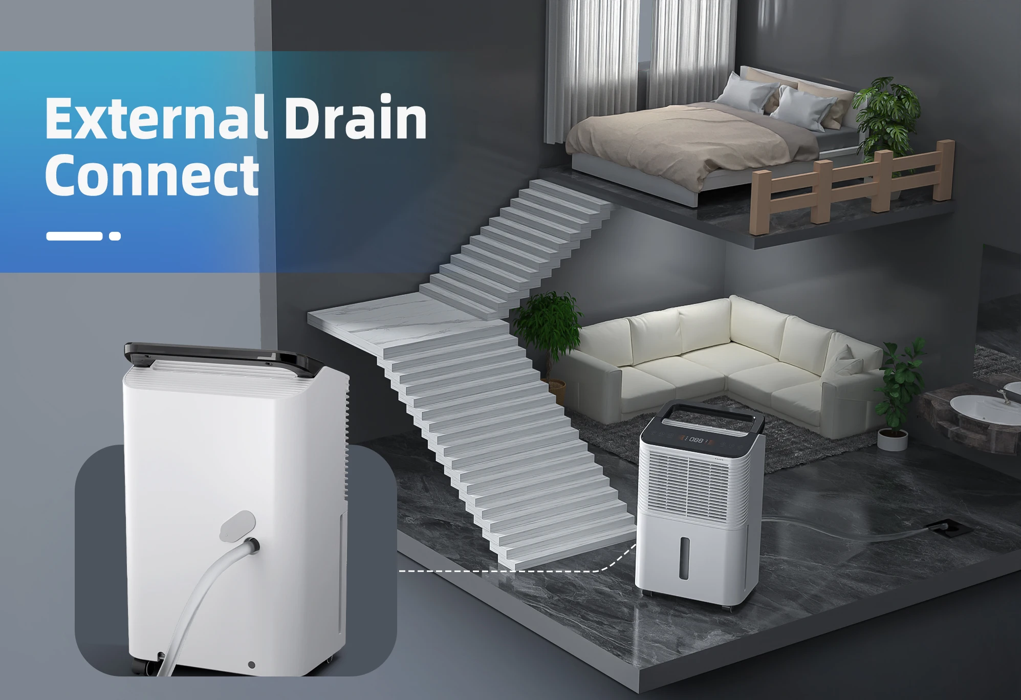 OEM Source Factory 2024 New Products Dehumidifier Suppliers Indoor Use Air Dryer Home Efficient Electric Compressor Dehumidifier