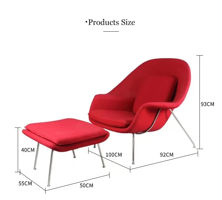 W&R Factory classic modern design living room furniture comfortable living room Womb chair leisure chairs