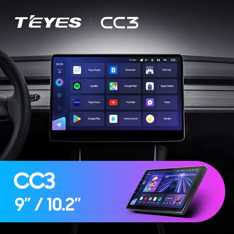 Автомагнитола TEYES CC3 автомагнитола с DVD-плеером android 6 + 128