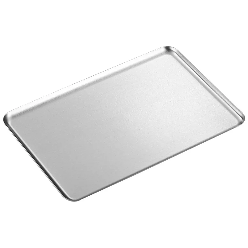 304 Stainless Steel Serving Plate Barbecue Food Pan Fast Food Tray Toaster Oven Pan Grill Prep Trays Salon Tray Lasagna Pans