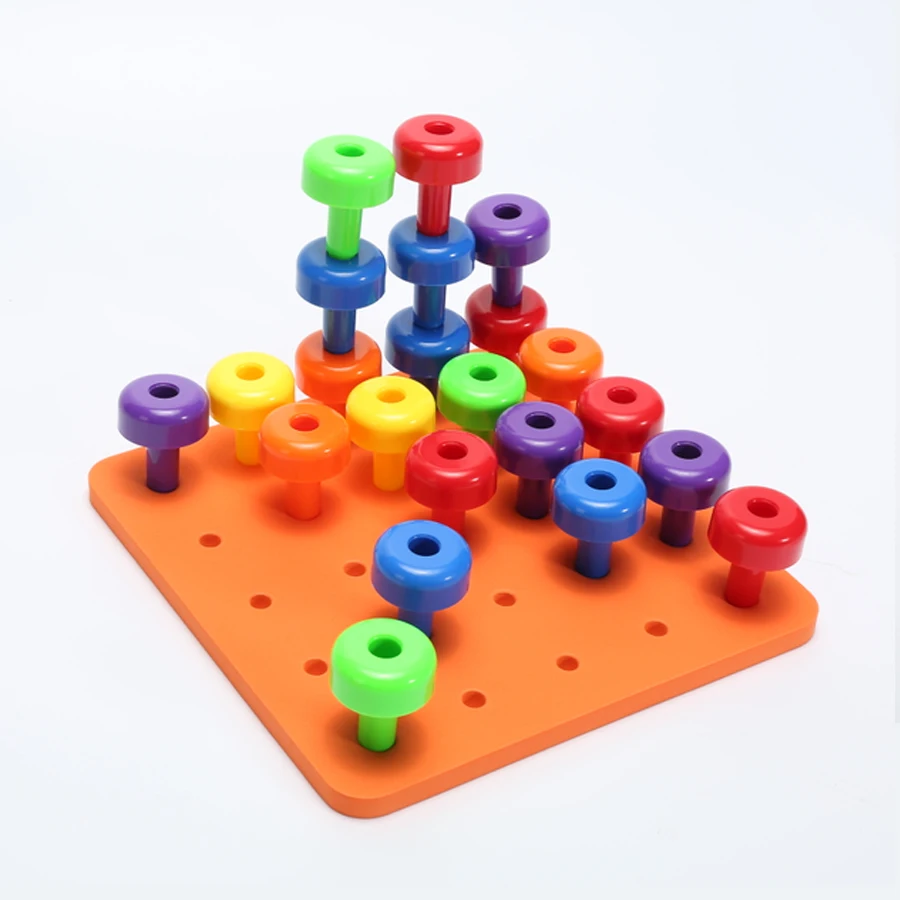 Educational Toy to Learn Fine Motor Skillswith 30 Pegs in Different Color for Great Birthday Gift