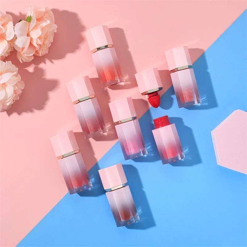 Wholesale Korean Lip Tint Oem And Cheek Cream Liquid Blush Private Label Face Makeup 7 Colors Liquid Blusher Pink Tube