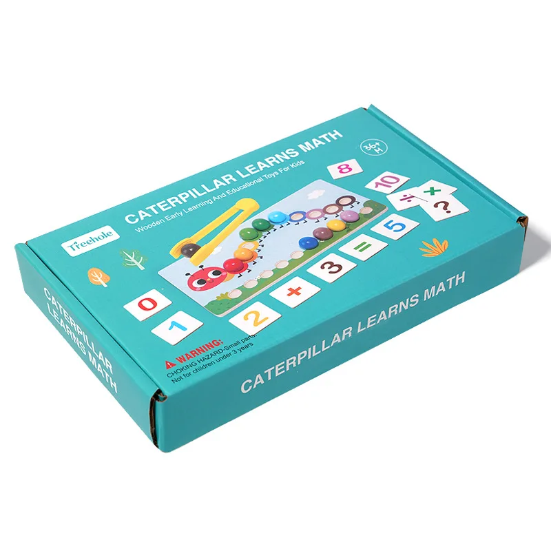Caterpillar Arithmetic Bead Set 3D Color Focus Training Parent-Child Interactive Early Education Toy Girls CPC Certified