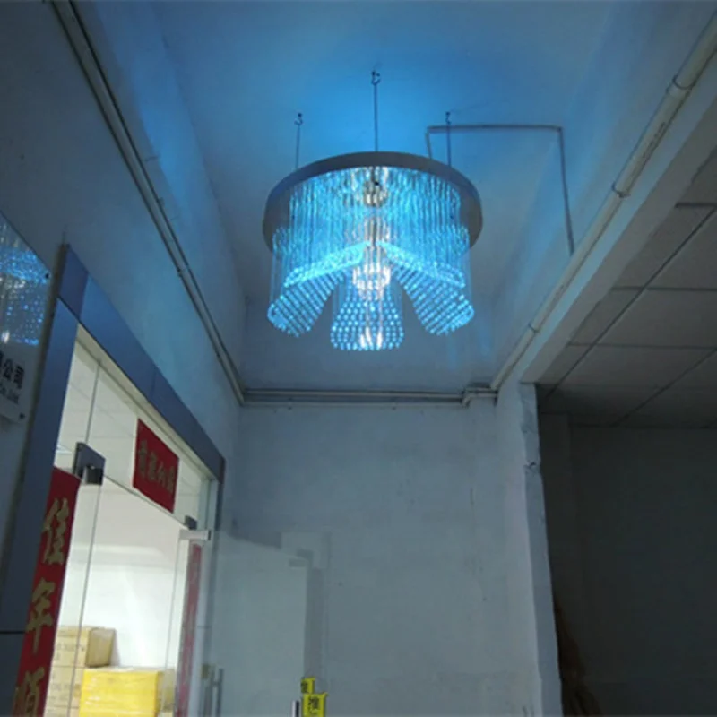 Free shipping LED fiber optic crystal chandelier for KTV/Hotel/Shopping Mall/Coffee House/company office