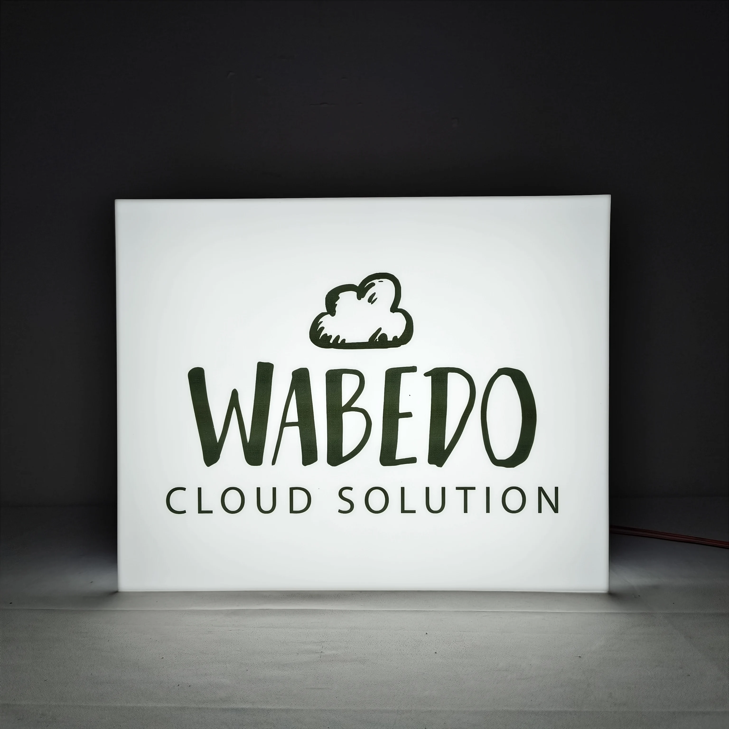 OEM ODM Outdoor LED Lightbox Signboard Low Power Consumption A4 Size 3D Letter Advertising Sign on Wall Metal Frame