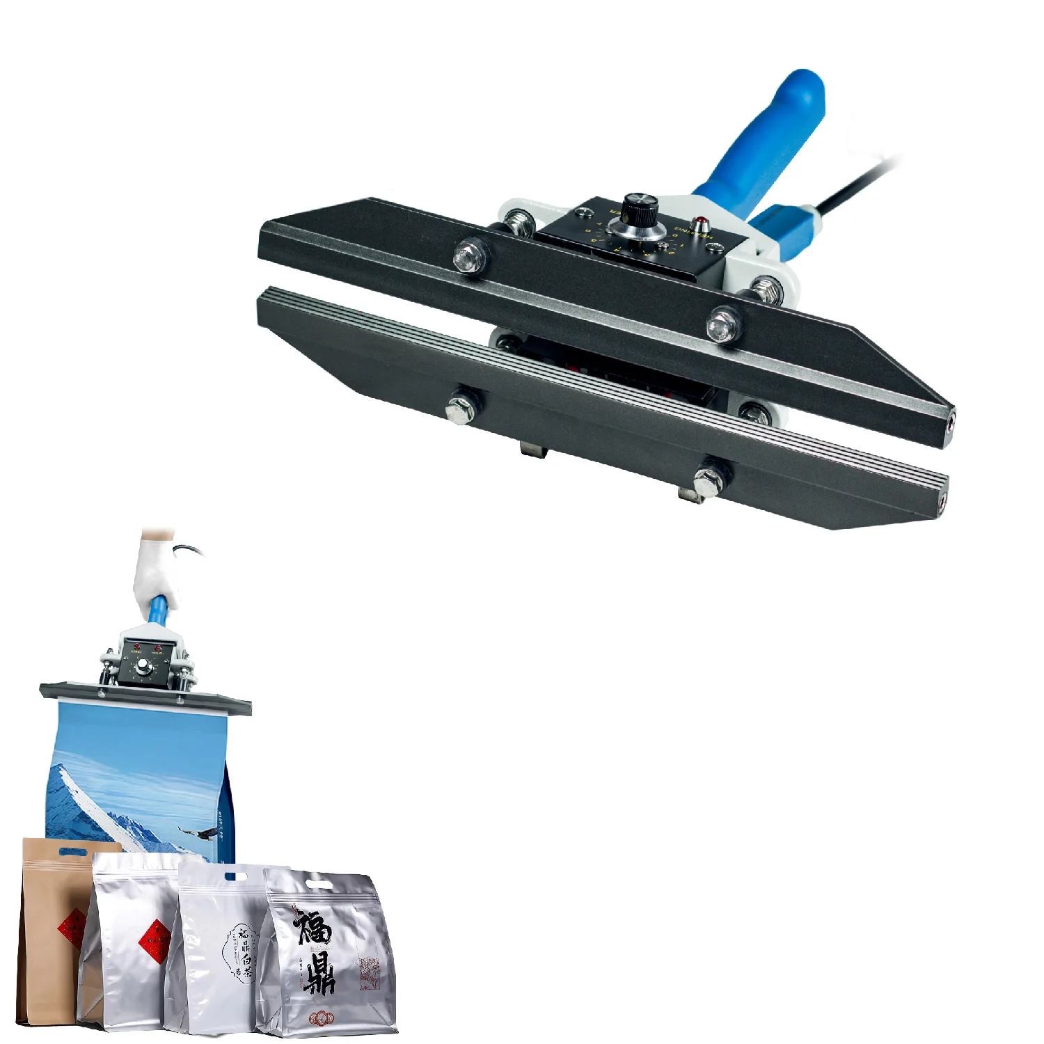 sellador de bolsas plasticas FRK-200 Direct heat hand impulse sealing machine/aluminium bag heat sealer Hand Jaw Sealing Machine