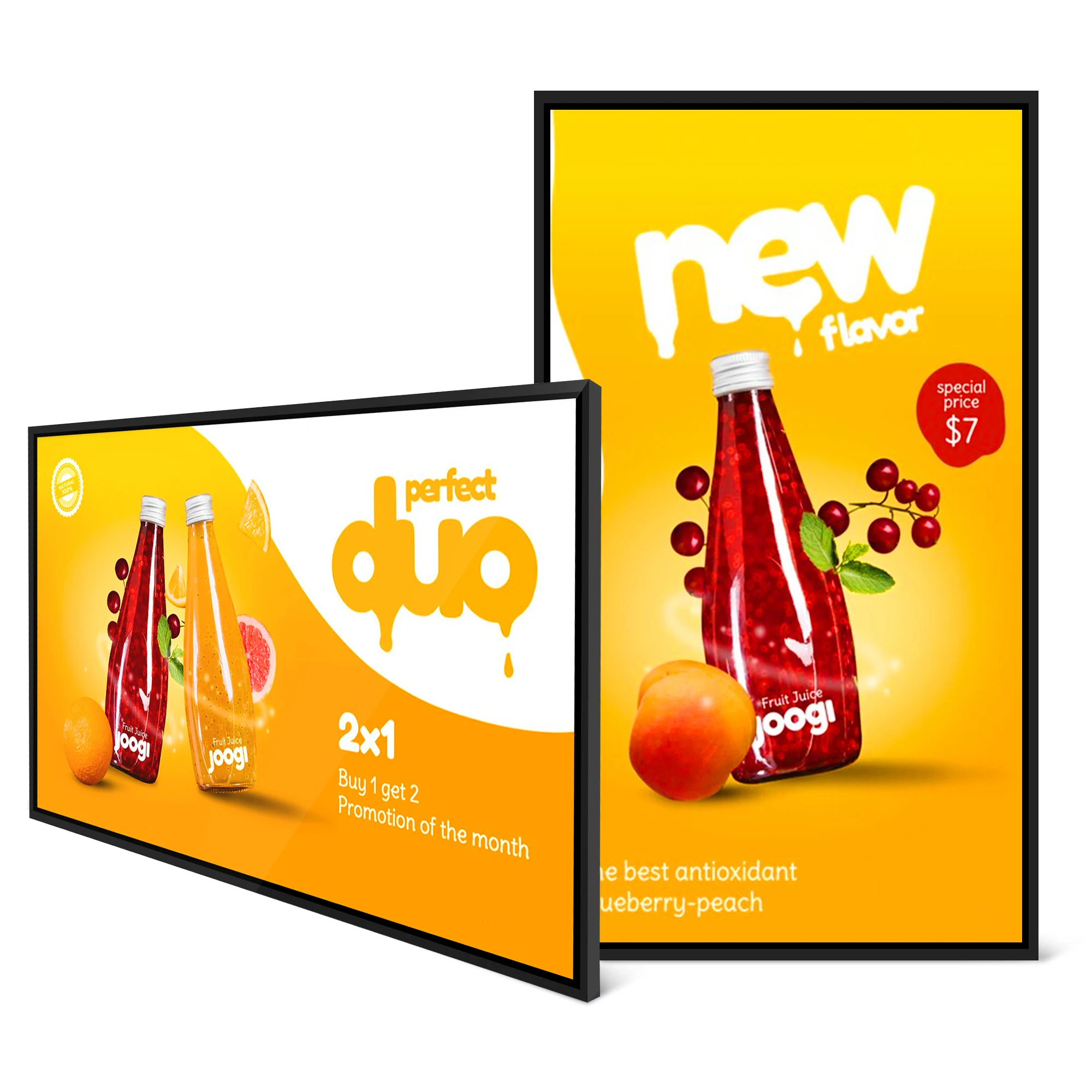 Popular High Brightness 1000nits Menu Display Screen with High Energy-Saving Digital Display for Retail Stores