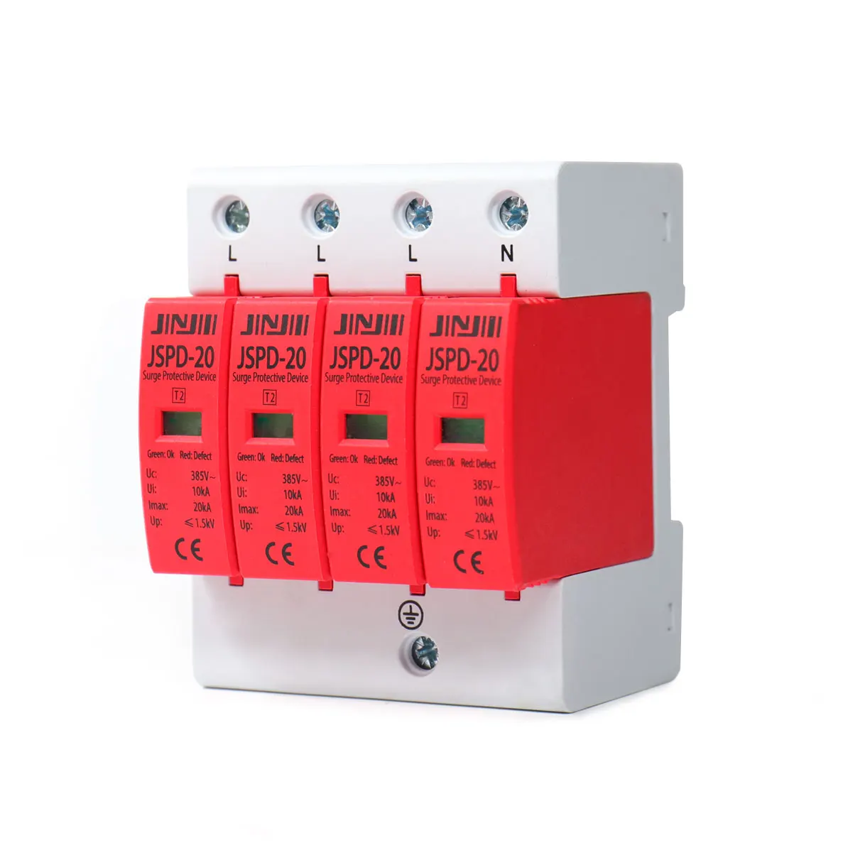20KA 40KA 60KA Surge Protection Protector Device 3p 4p AC SPD For Lightning Disaster Prevention