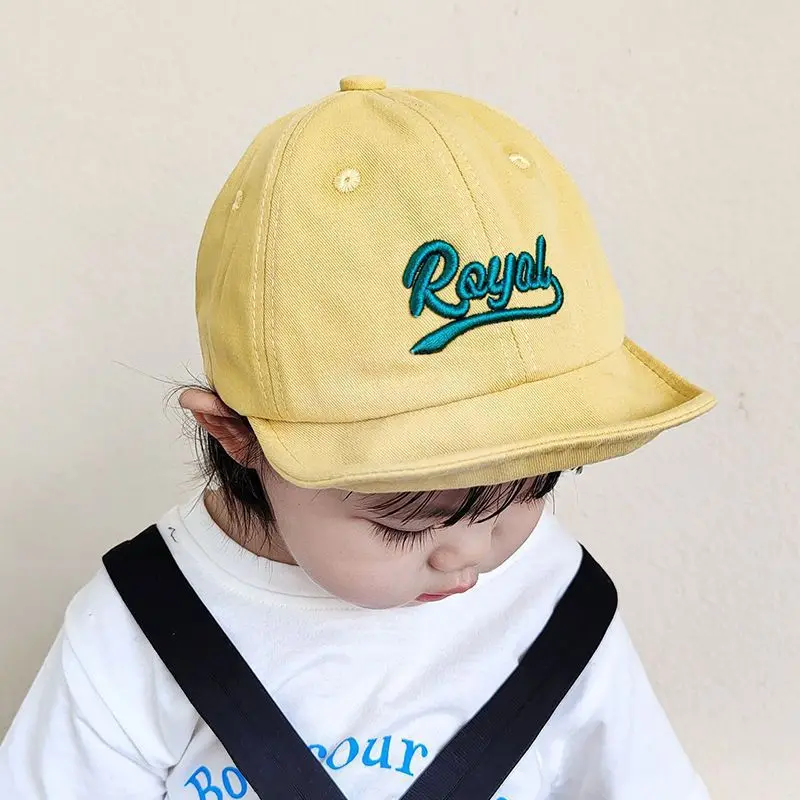 High quality print embroidery custom Baby hats Sun Protection Adjustable Travel Children Snapback Solid Color Kids Baseball Cap