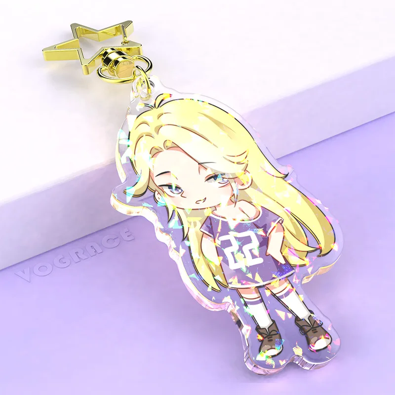 Vograce Custom Fashion Cartoon Acrylic Keychain Acrylic Charms Decoration Clear Acrylic Keychain