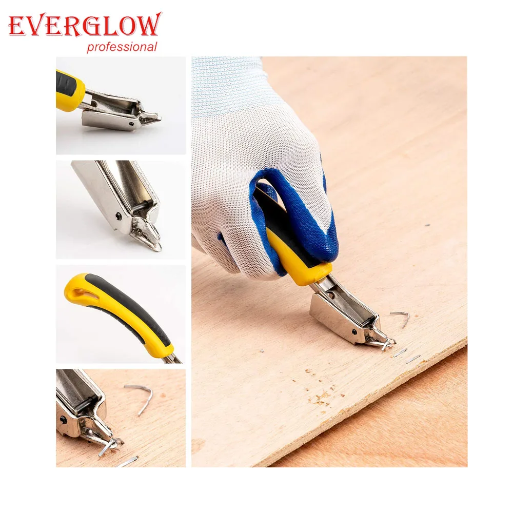 Staple Gun Heavy Duty DIY  4 in 1 Stapler Gun with 6000 Staples Remover  Manual Brad Nailer Power Adjustment Stapler Gun