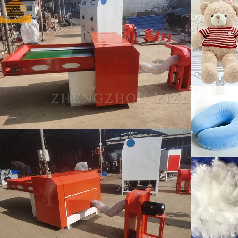 Automatic pp Cotton Waste Opener Pillow Stuffed Machine Polyester Fiber Bale Teddy Bear Toy Opening Filling