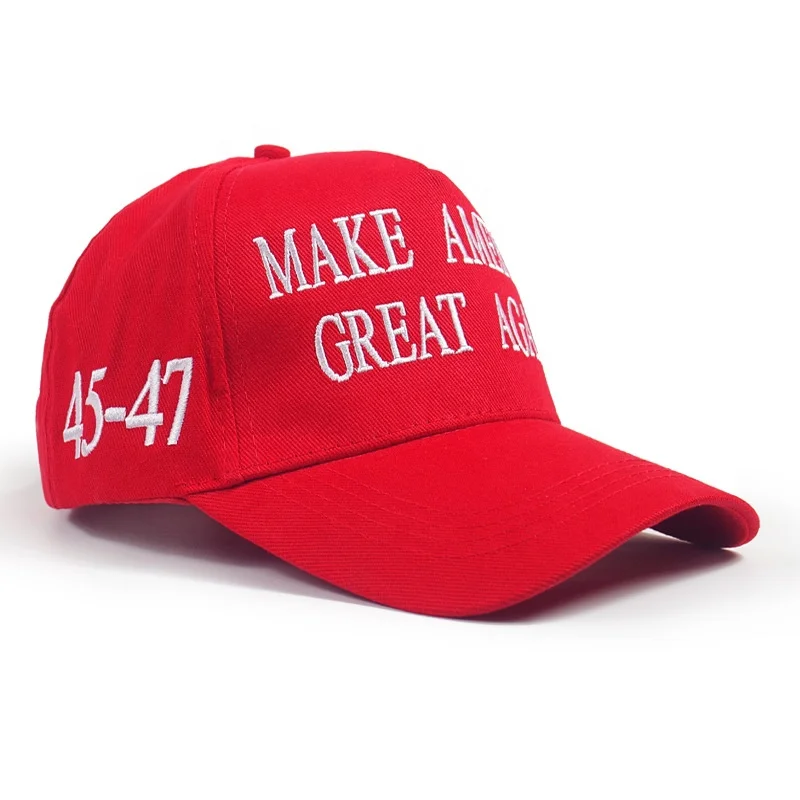 In stock popular fashion colorful unisex presidential election red colorful baseball cap MAKE AMERICA GREAT AGAIN usa hat