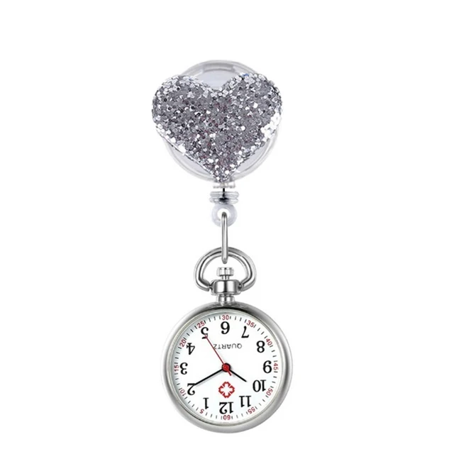Durable Movement FOB Pin clip Pocket Watch Breast Brooch Hang Nursing Quartz Nurse Watch