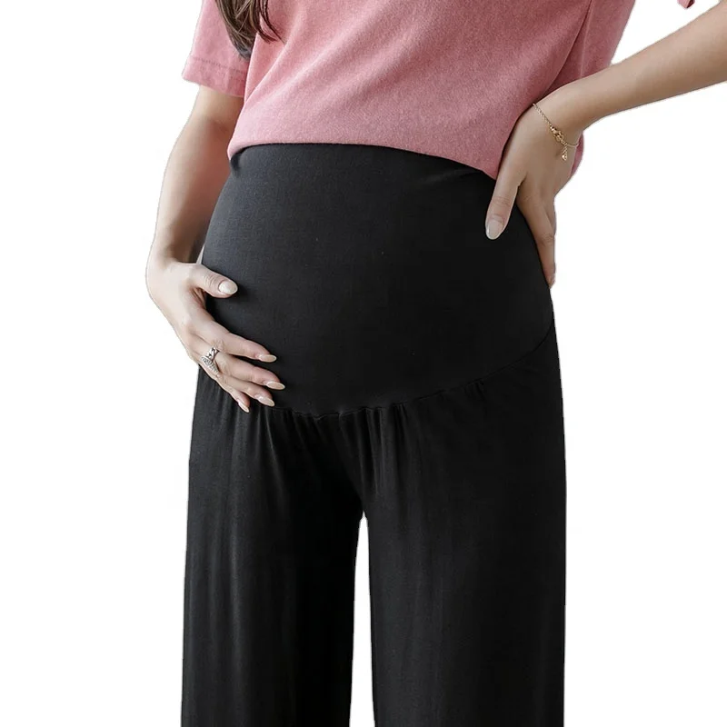Оптовая продажа, новые модные высококачественные штаны для беременных с эластичным поясом