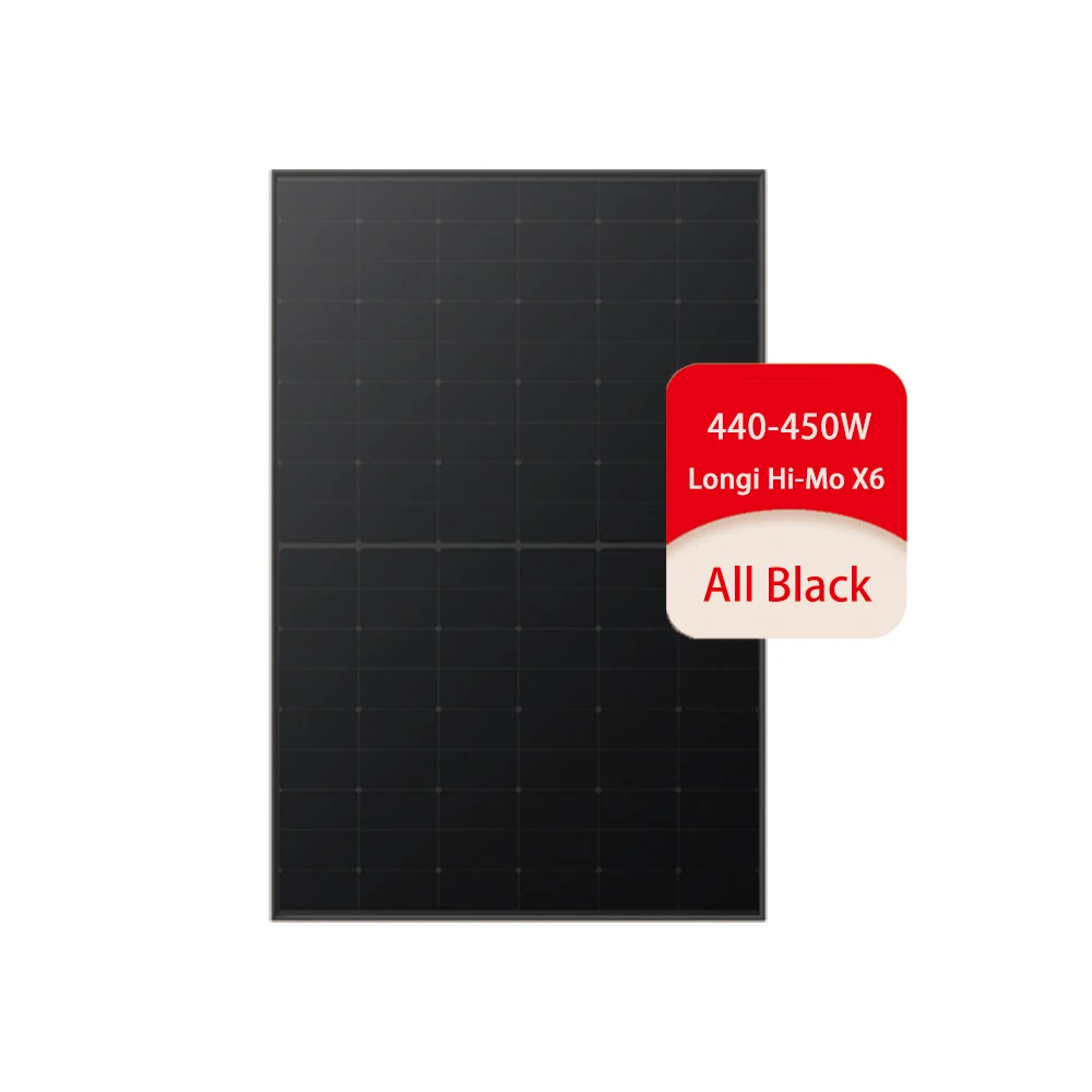 Longi Hi-mo X6 Scientist LR5-54HTB-450M All Black Hpbc Solar Panel 435w 440w 445w 450w