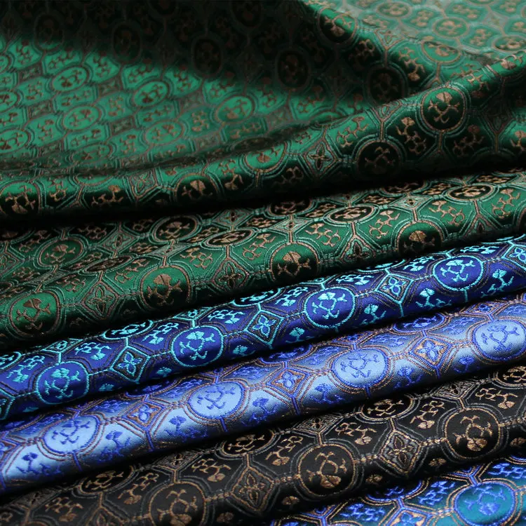 Wholesale Chinese style Tang costume cheongsam Mongolian robe jacquard woven brocade silk satin antique fabric