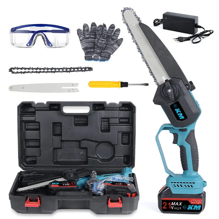 Professional handheld 8 inch electric chainsaw cordless Brushless chainsaw with lithium battery and charger
