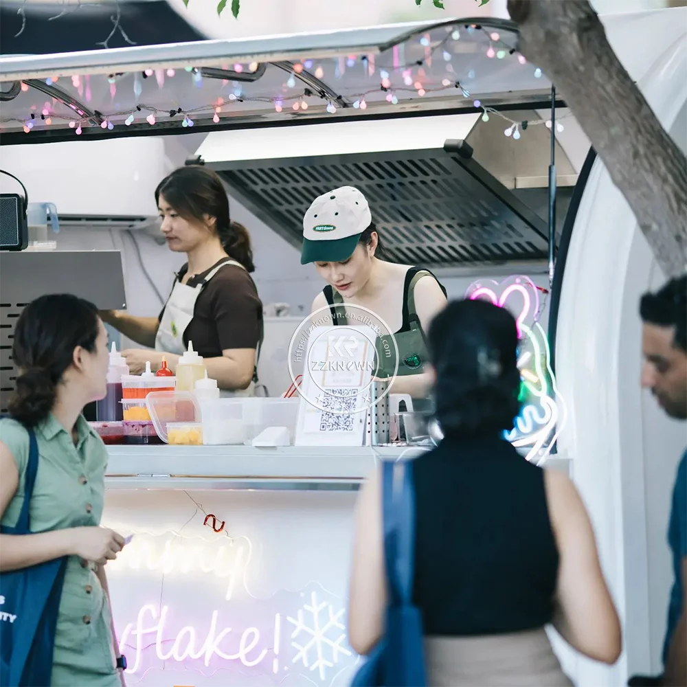 Commercial Food Van Concession Street Mobile Food Truck Cart Fast Trailer For Sale Usa Europe Outdoor Mobile Food Trailer