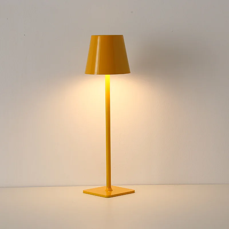 Metal Acrylic Color Customized USB recharging lamp nordic cordless wireless hotel bar restaurant led table lamp