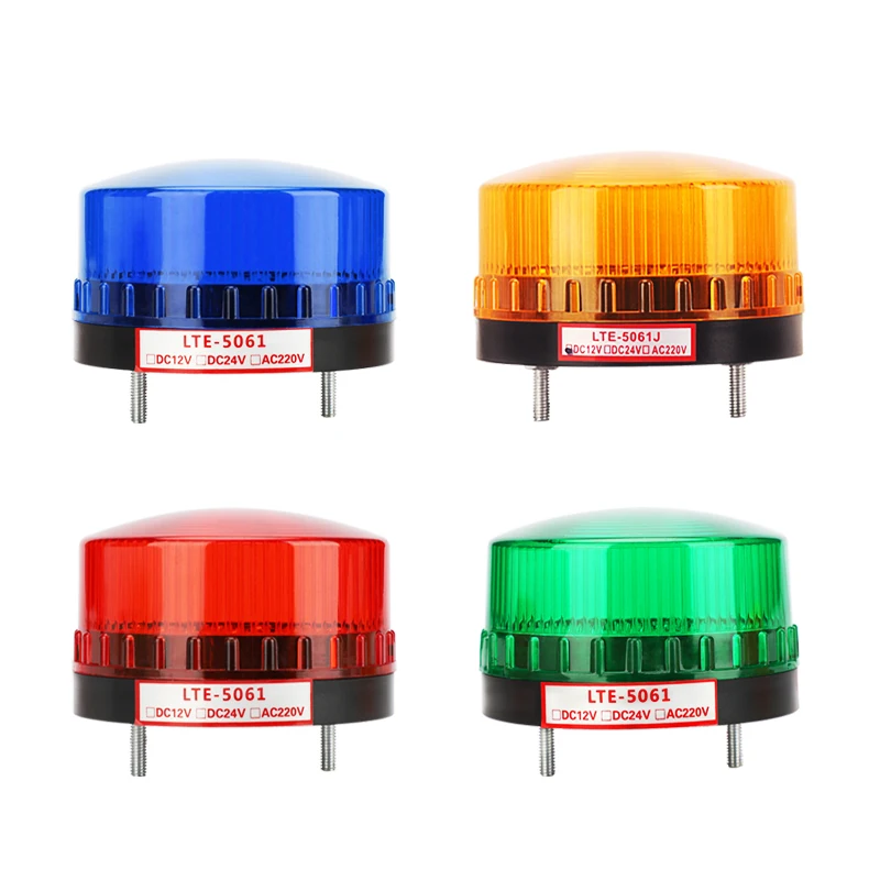 LTE-5061 Mini led warning light silent flashing warning strobe light AC 220V waterproof beacon led warning safety light