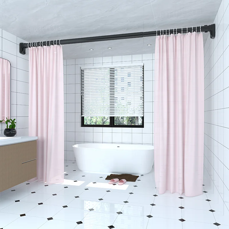 Customizable Home Decor High Quality 25mm Tension Shower Curtain Rod Good load bearing curtain rods set extendable shower pole