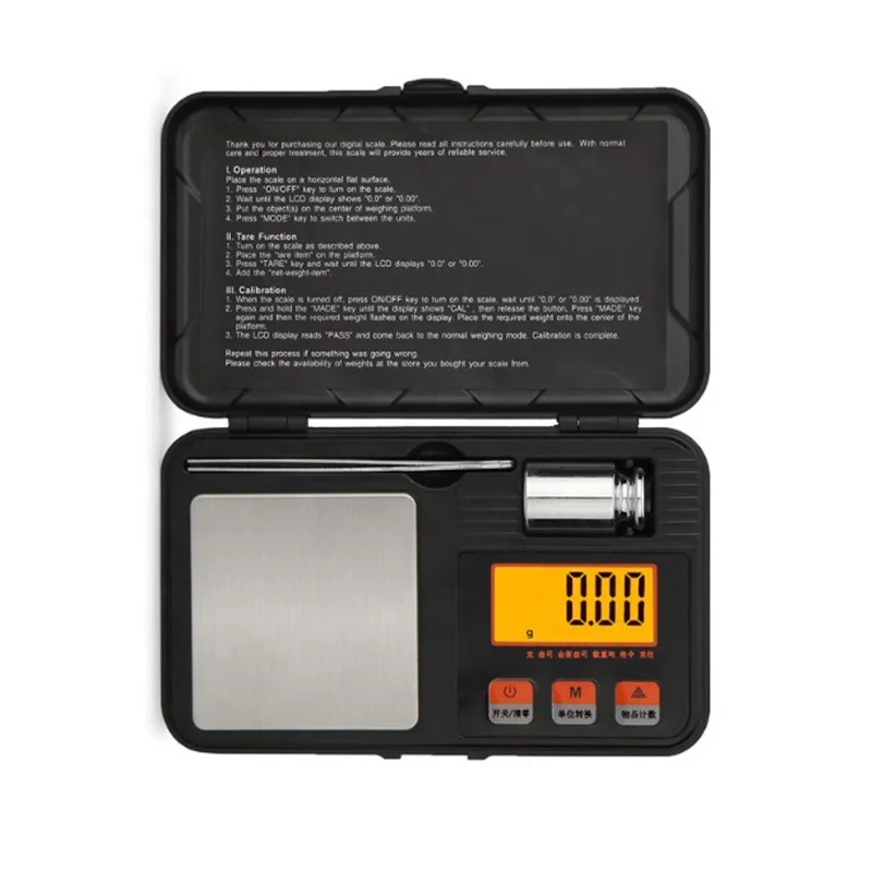 2024 hot-selling High quality battery power 500G/0.01G  0.001g Digital Jewelry Scale Balance