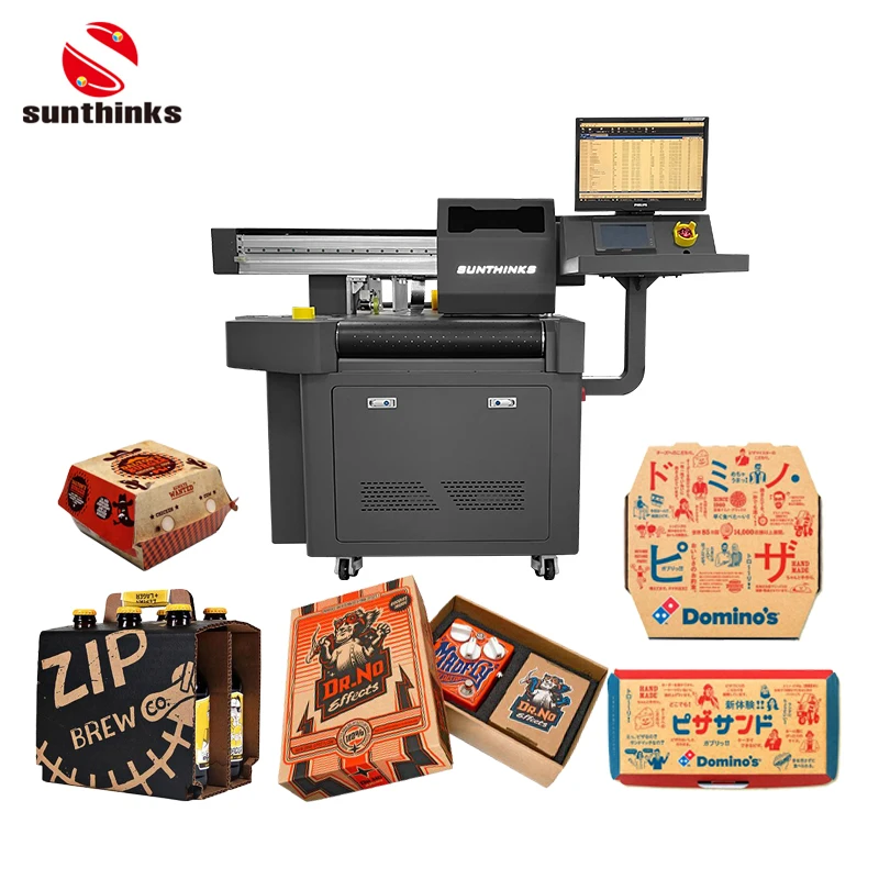 China Most Cost-Effective Single Pass Printer Large Size Multifunctional Digital Flatbed Printer Inkjet Single Pass Box Printer