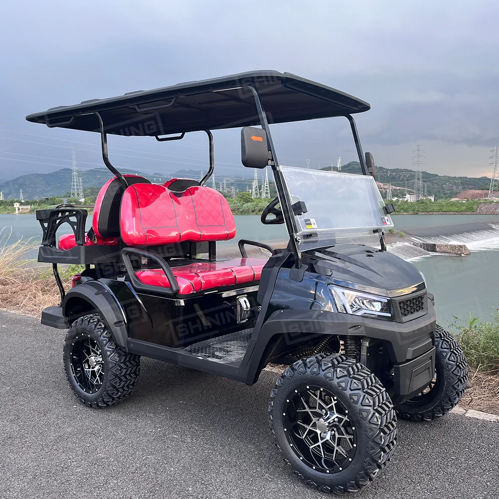 Shining Brand Gasoline Street Legal Golf Cart Petrol 4 Seater Gas Powered Golf Cart