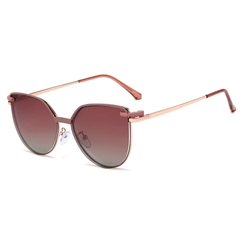 Newest Metal UV400 Polarized Cat Eye Blue Light Blocking Glasses Eyeglasses Frames Magnetic Clip On Sunglasses