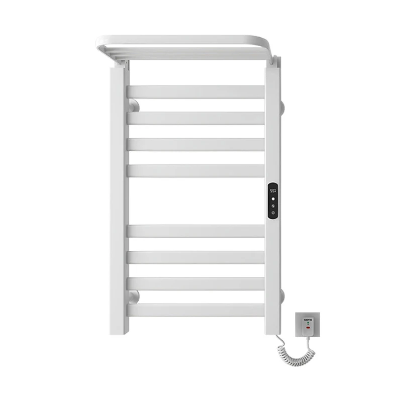 Hotel Smart Toilet Black Towel Warmer Racks Electrically Heated Intelligent Bathroom Towel Rack Accessories with Timer