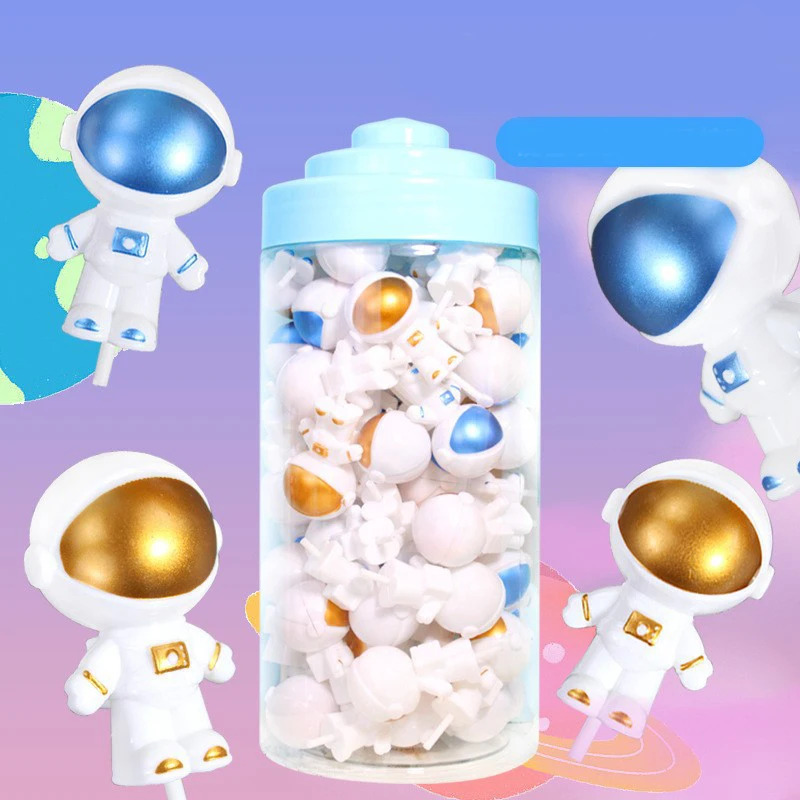 Wholesale Manufacturer Directly Lollipop Children Snack Food Confectionery And Sweets Mixed Fruit Flavor Astronaut Toy Candy