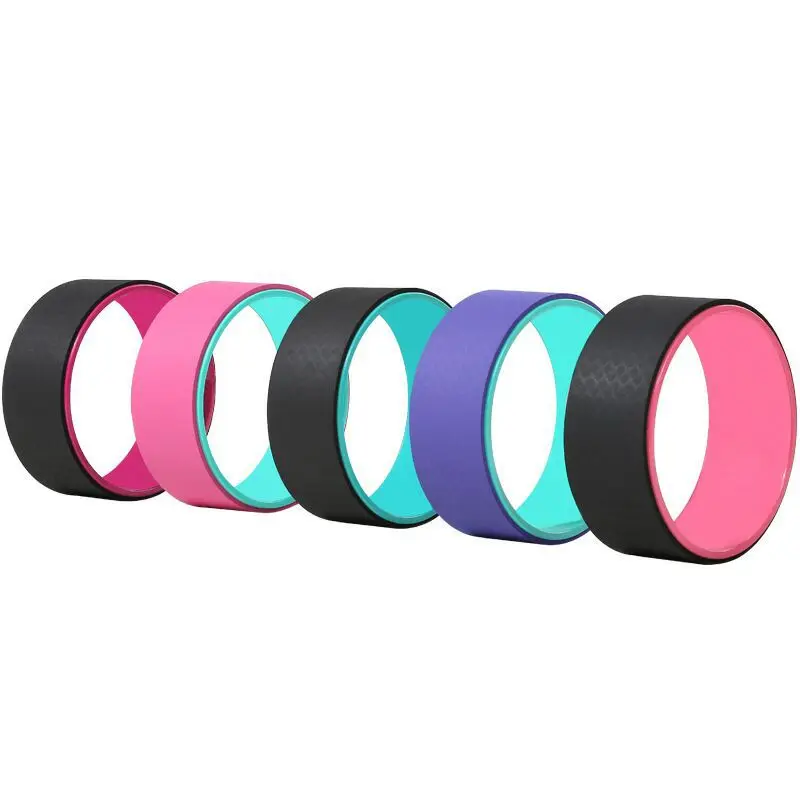 Custom Eco Friendly ABS TPE Back Yoga Wheel Roller Flexible Non Slip Back Pilates Yoga Circle