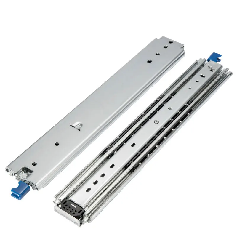 CS2076LK  Industrial Heavy Duty Three Sections Lock-in and Lock-out Ball Bearing Slide Rail for Industry