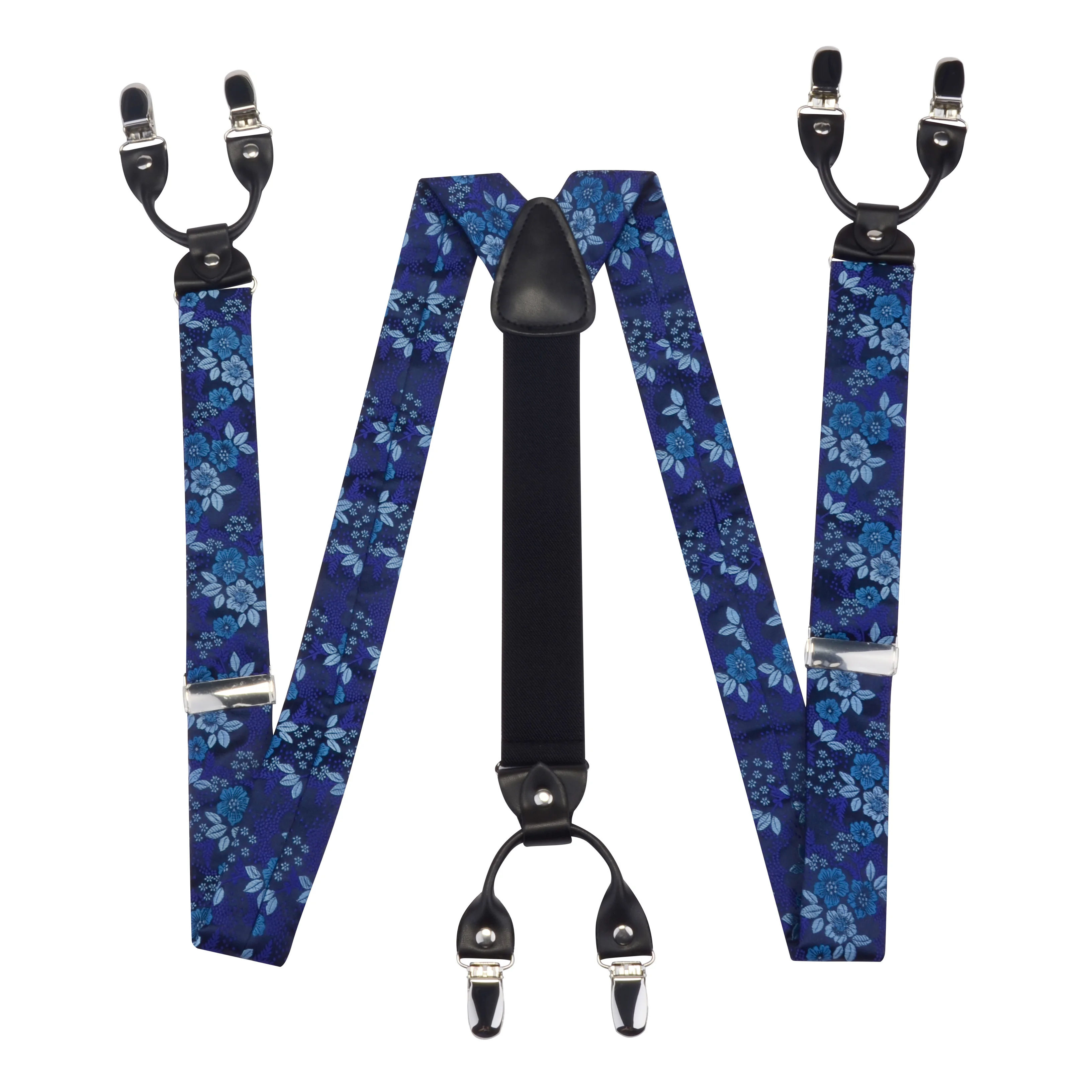 Модные цветочные подтяжки, кожаные подтяжки с 6 зажимами, винтажные повседневные подтяжки, галстук-бабочка, набор ремешков, подарок отцу/мужу