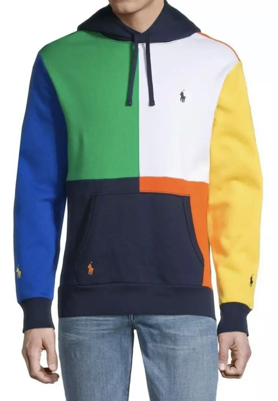 Custom designer splicing street wear heavyweight 100% cotton high quality men sweatshirt hoodies