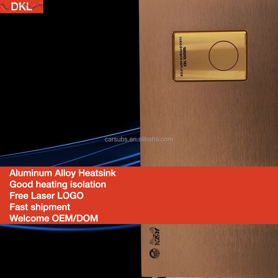 Car Stereo Mono Amplifier  RMS 1200W Strong Bass SubwooferAmplifier Peak 2400W Max 1ohm Class D Car Amplifier Monoblock