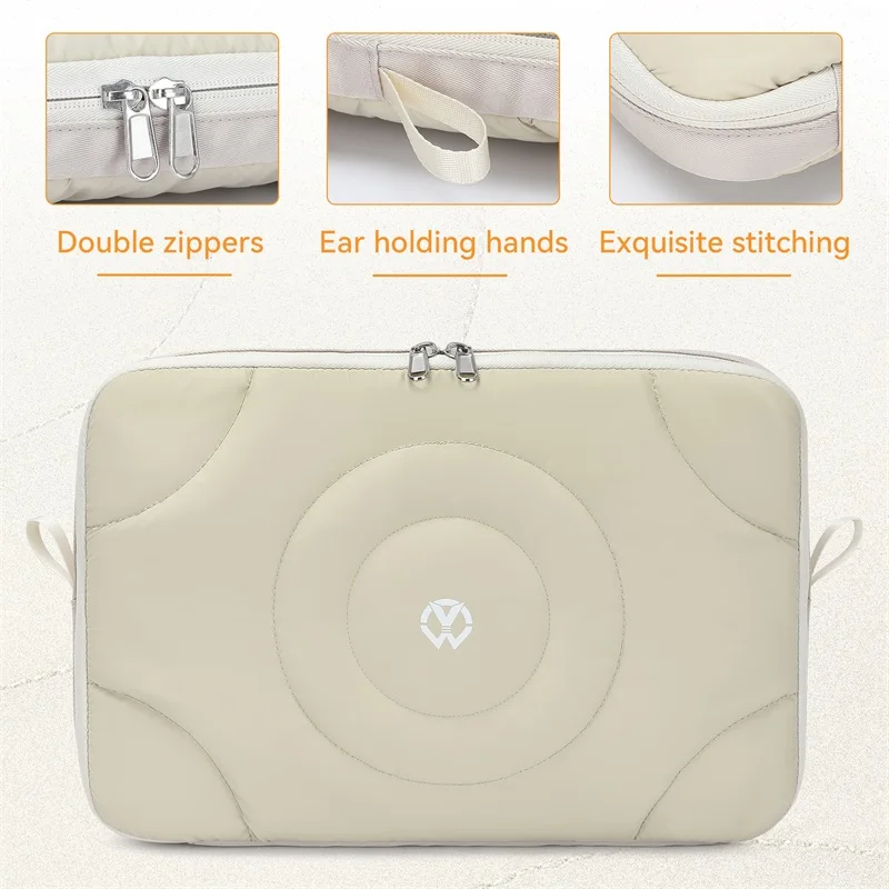 Custom 13 14 15 16 Inch Waterproof Laptop Cover Bag Lightweight Portable Quilted Puffer Laptop Sleeve Pouch