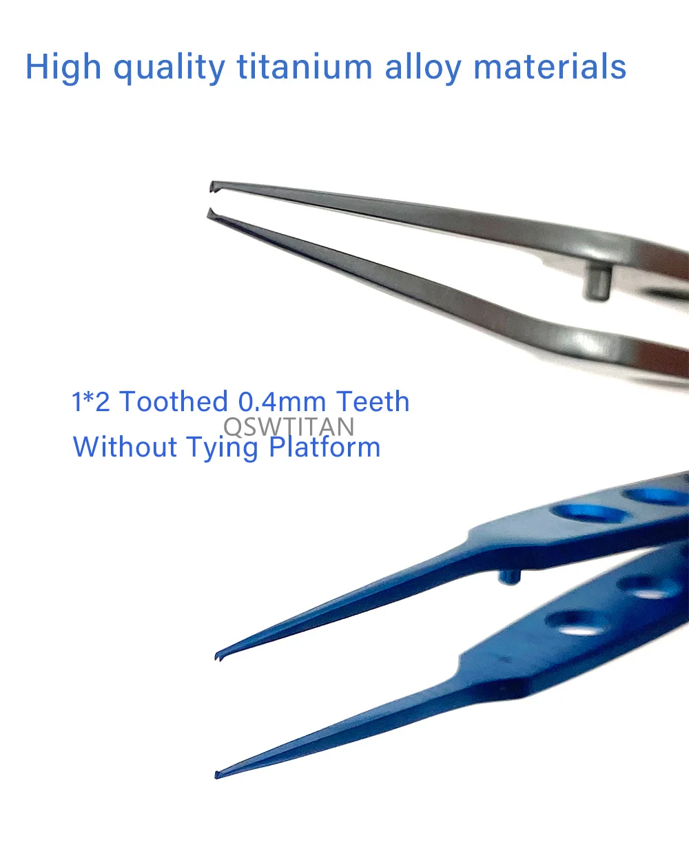 Ophthalmic Forceps with Teeth Surgical Tweezers Titanium/Stainless steel Ophthalmic Surgical Instrument