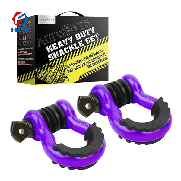Heavy Duty European Type  Off-Road Vehicles Drop Forged Pink Shandong Bow 3/4 Shackle