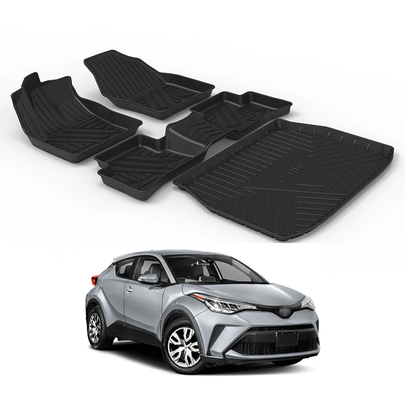 Лидер продаж, автомобильные запчасти, глубокая тарелка, матовое покрытие, индивидуальный автомобильный напольный коврик, коврик для багажника, аксессуары для Toyota CHR