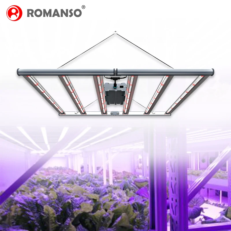 Romanso LED Grow Light High Power 1000 Watt 1200W 1500W IP65 Waterproof Foldable Dimmable Full Spectrum LED Plants Grow Lamp