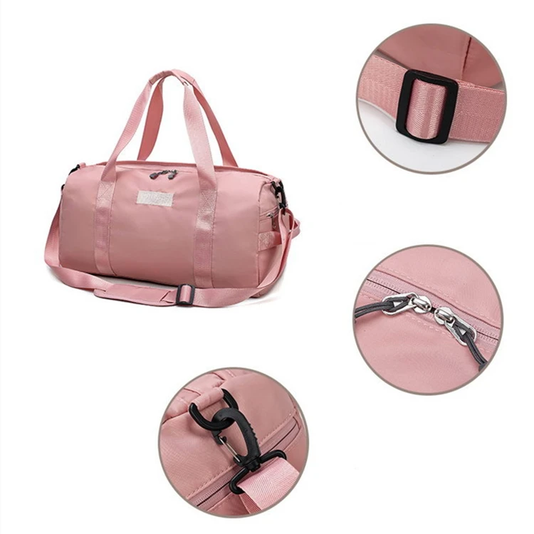 Custom Multifunctional Sports Travel Women Gym Duffle Bag with Shoe Compartment for Tennis Basketball Yoga Outdoor Activities